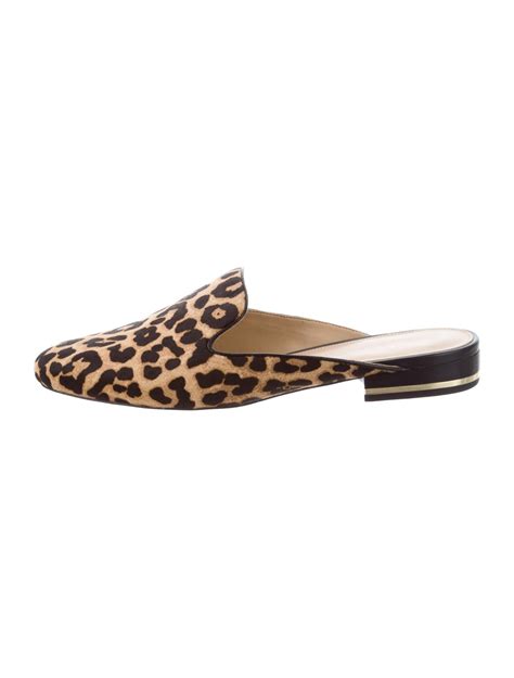 michael kors mules leopard|Michael Kors leopard flats.